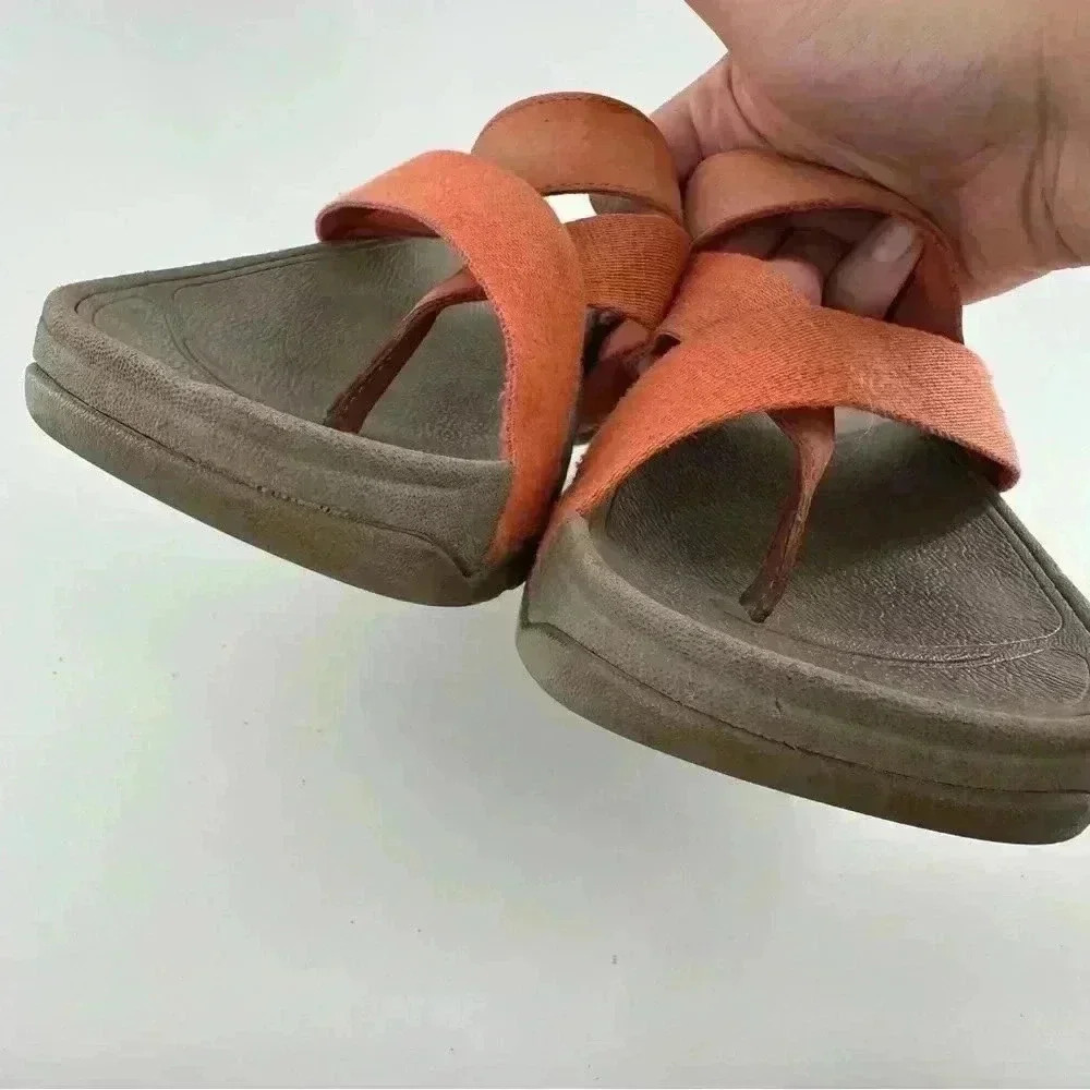 Fitflop womens sandals size 5 36 coral suede flatform orthopedic walking - Picture 9 of 12